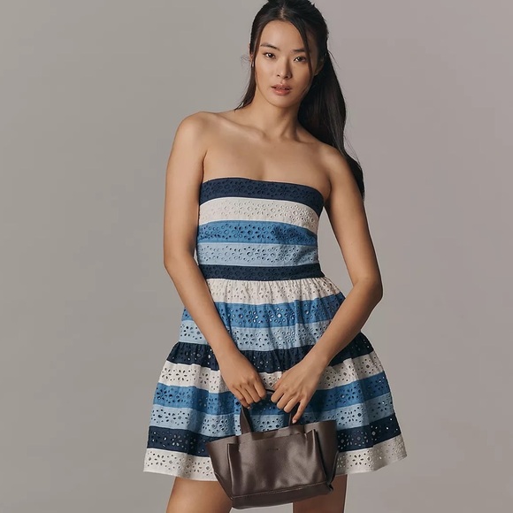 Anthropologie Dresses & Skirts - NWT! Anthropologie Maeve Strapless Cotton Lace Dress - Size Medium📢